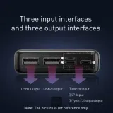 Baseus Adaman Metal Digital Display Quick Charge Power Bank 10000mAh / 20000mAh 22.5W – Black – image 4