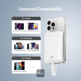 Baseus 10000mAh Magnetic Mini Wireless Fast Charge Power Bank 30W with Built-In Type-C Cable – image 6