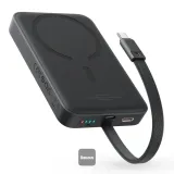 Baseus 10000mAh Magnetic Mini Wireless Fast Charge Power Bank 30W with Built-In Type-C Cable – image 1