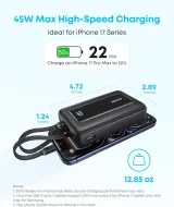 Anker Zolo Power Bank 20000mAh 45W Fast Charging with Built-in Dual USB-C Cables A110M – image 3