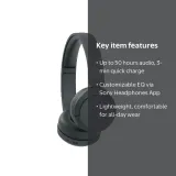 Sony WH-CH520 Wireless On-Ear Headphones -Black – image 2