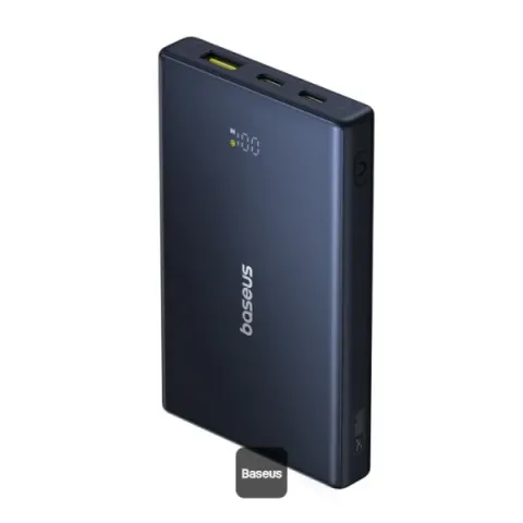 Baseus PicoGo 10000mAh Power Bank with Digital Display 20W Fast Charging – Black (With Simple Wiring Type-C to Type-C 60W 20V/3A 30cm Black)
